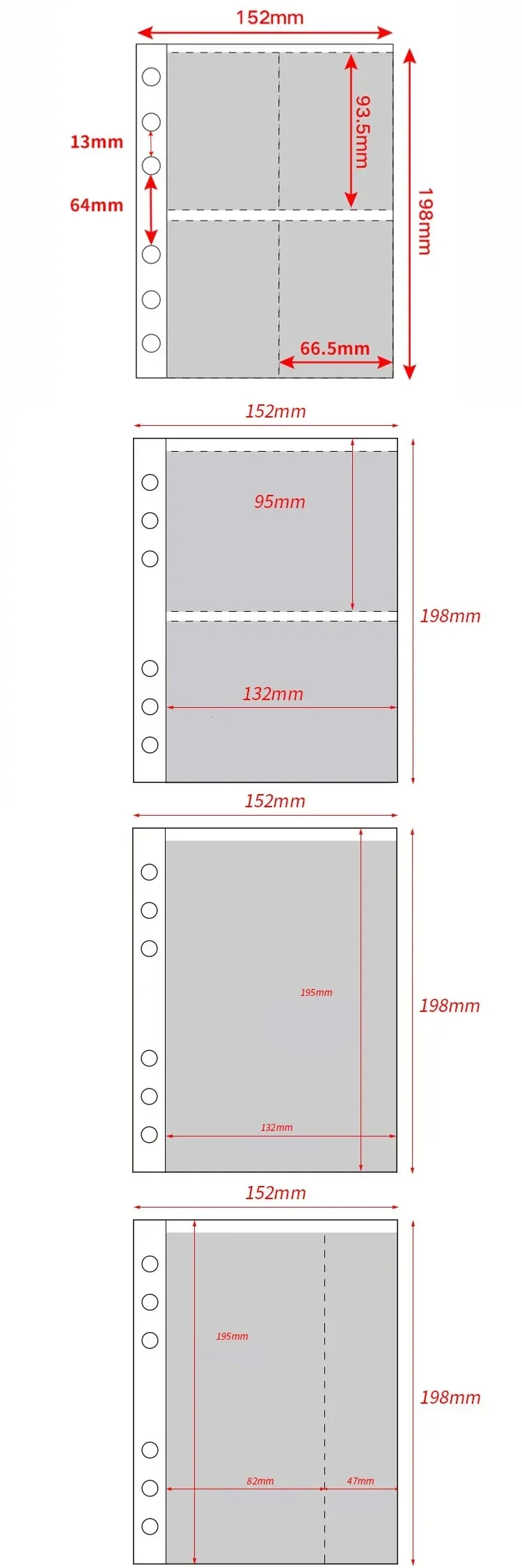 10 unids/pack A5 carpeta de álbum de fotos transparente fundas interiores de repuesto para tarjetas KPOP Lomo sesión fotográfica tarjeta de juego A5 carpeta de álbum