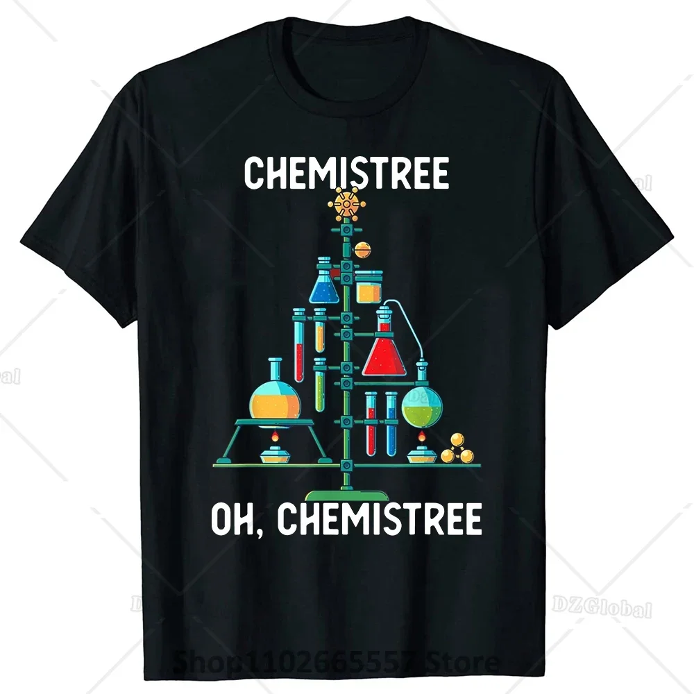 Funny Chemistry Science T Shirt Christmas Graphic Cool Vintage Streetwear Short Sleeve Xmas Unisex Style Shirts for Women Men