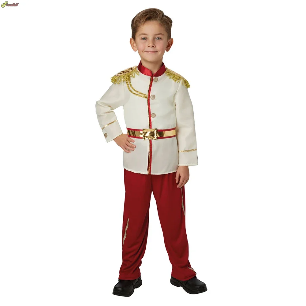 Medieval Costumes for Kids Handsome Boy Middle Ages Noble Royal Charming Prince Child Kids Carnival Party Halloween Costumes