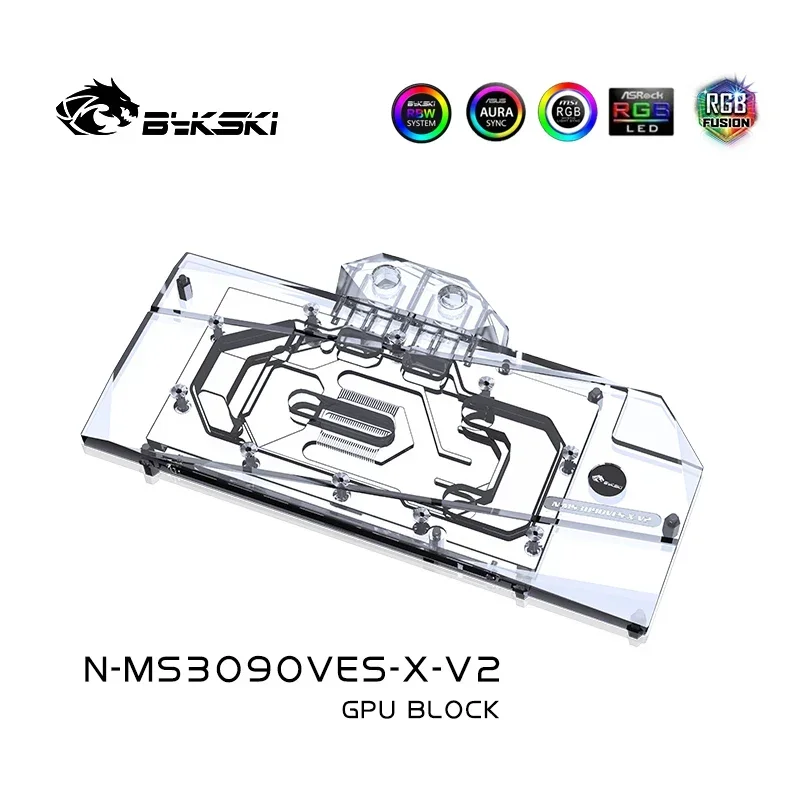 Imagem -03 - Bloco de Água de Bykski Gpu para Msi Geforce Rtx 3080 3090 Ventus 3x 10g oc Placa Gráfica Vga Liquild Cooler 12v 5v N-ms3090ves-x-v2