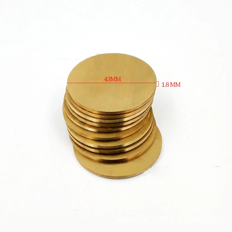 43mm Embossed Seal Copper Mold Pad Pliers Steel Stamped Copper Sheet 10/20pcs/lot Brass Embossed Seal Embryo Not Carved
