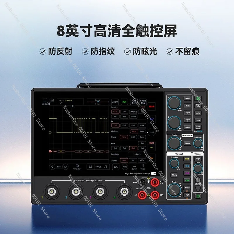 Channel Handheld Oscilloscope Touchscreen High Resolution Portable Digital Storage Oscilloscope Automotive Diagnostic Electronic