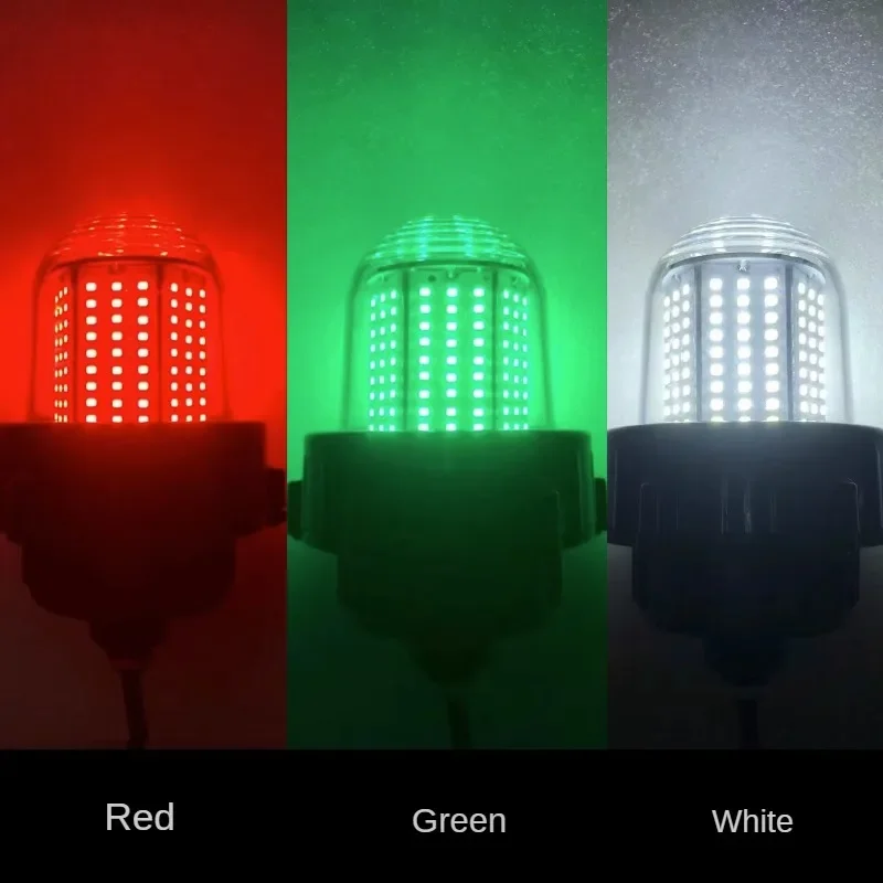 Super Bright IP65 Waterproof 50W/30W Red/White/Green Marine LED Signal Light Mast Top Light DC12V/24V Navigation Ambient Light
