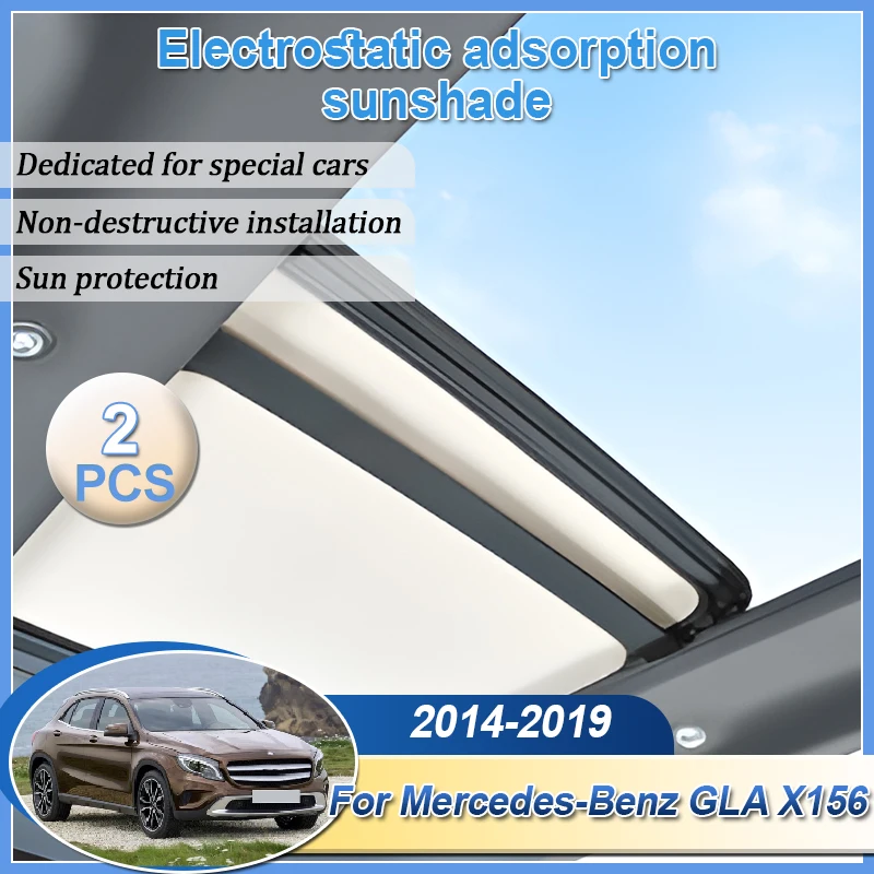 

Sunroof Sunshades For Mercedes-Benz GLA X156 2014-2019 Roof Electrostatic Sunshade Adsorption shade Skylight Shading Accessories
