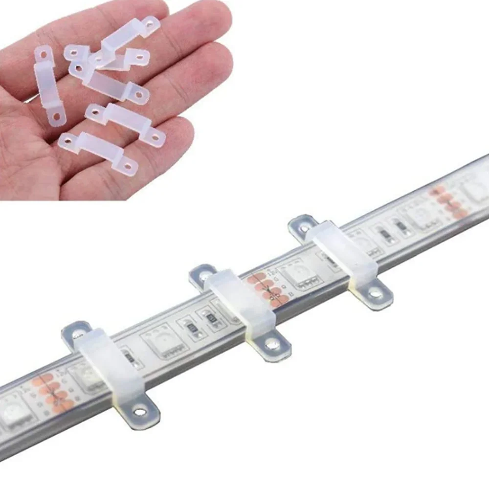 8 มม./10 มม./12 มม. Led ซิลิคอนคลิปตัวเชื่อมต่อสําหรับ 3528 5050 RGBW RGB WS2812 LED Strip Light