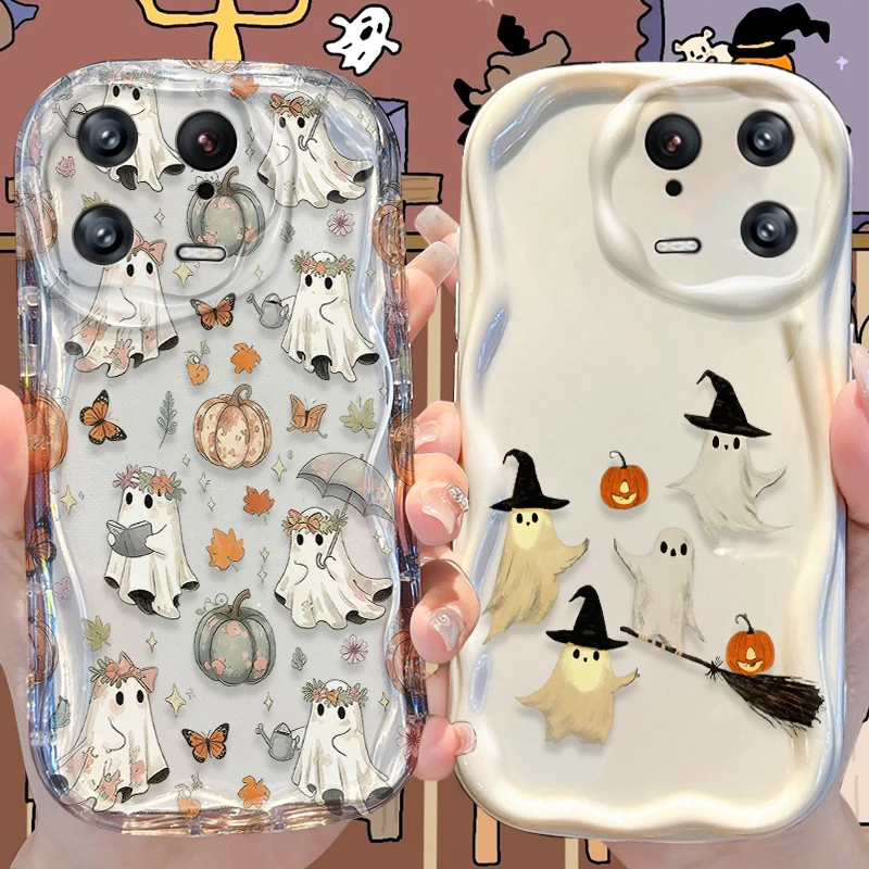 Halloween Magic Witch Ghost Wave Phone Case for Xiaomi POCO X7 X6 X5 X3 NFC F8 Ultra F6 F5 M8 M6 Pro Plus 5G C85 4G C65 Cover