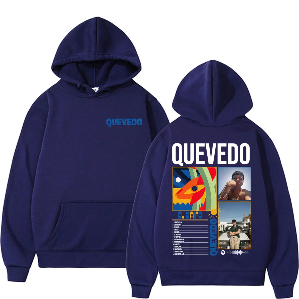 Rapper Quevedo 2026 EL BAIFO Graphic Hoodies Men Women Harajuku Vintage Gothic Sweatshirt Casual Cozy Oversized Hoodie Pullovers