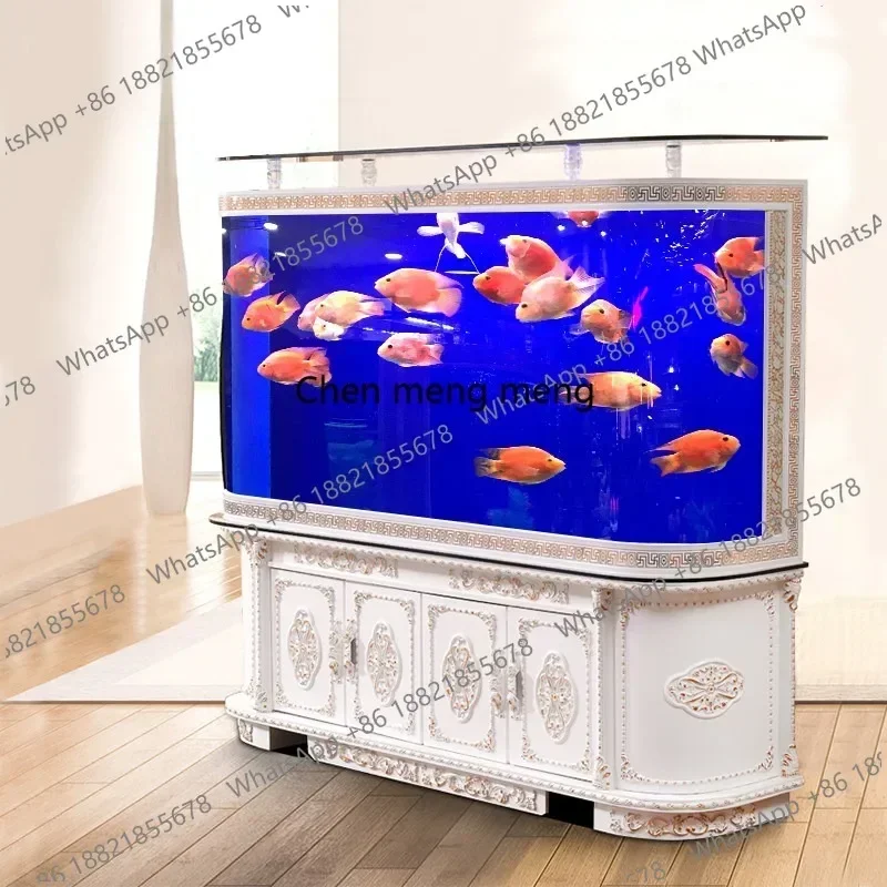 F181  Living room large household floor-to-ceiling small self-circulating lazy water-free bottom filter ecological goldfish tank