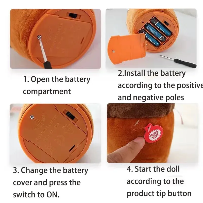 لعبة كهربائية جديدة من القطيفة على شكل صبار الرقص يمكن أن تغني وتكرار تقليد التعلم والتحدث عن الصبار الراقص