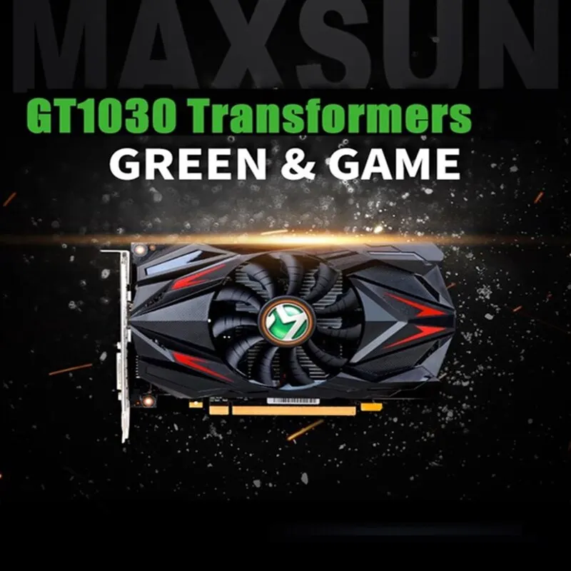 MAXSUN Graphics Cards GT 1030 Transformers 2GB DDR5 GPU Gaming Video Card PCI Express X4 Full New GT1030 Computer Components