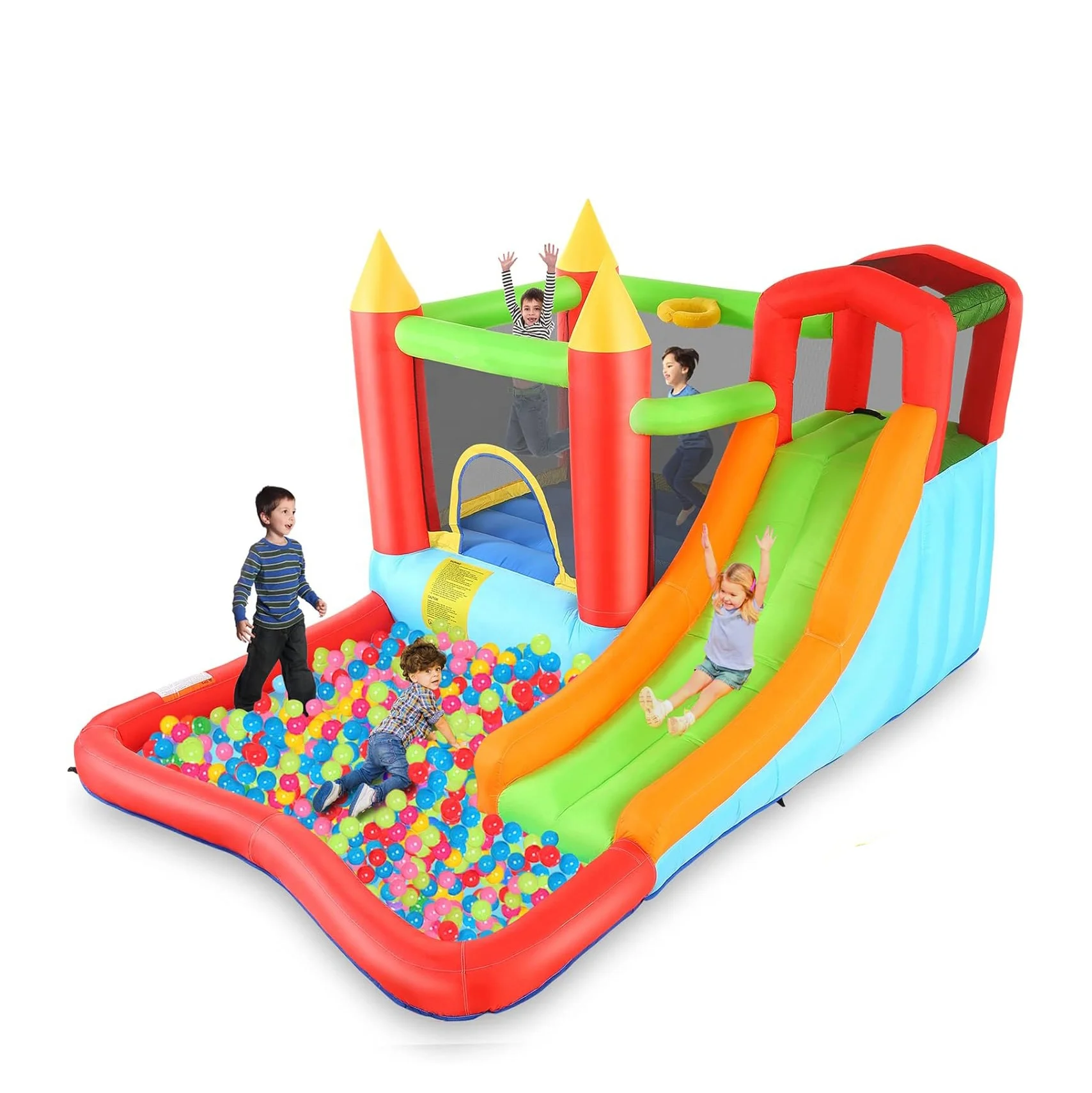 

Outdoor/Indoor Bouncy House Water Park 6 in 1 Bounce House Inflatable Bounce Castle with Blower