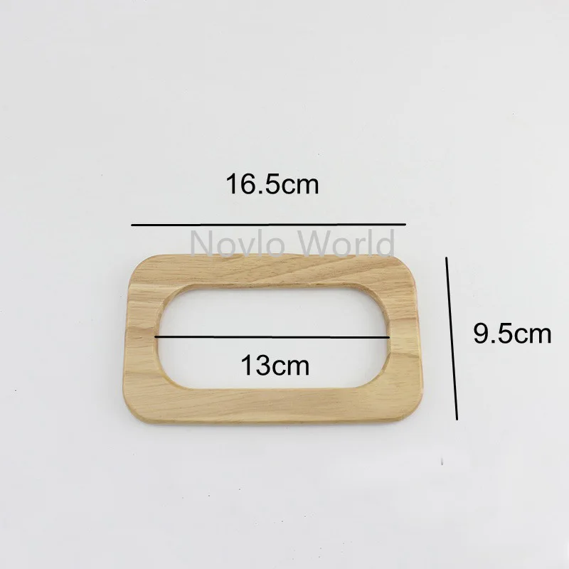 2-10-20 PCS16.5X9.5cm Square Wooden Handles for Bags Handbag Tote Handles Woman Purse Bag Straps Luggag Handle DIY Accessories