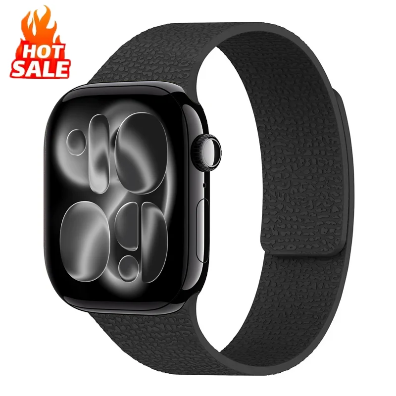Магнитный силиконовый ремешок для Apple Watch Ultra 49/45/42/40/38 мм — фото товара