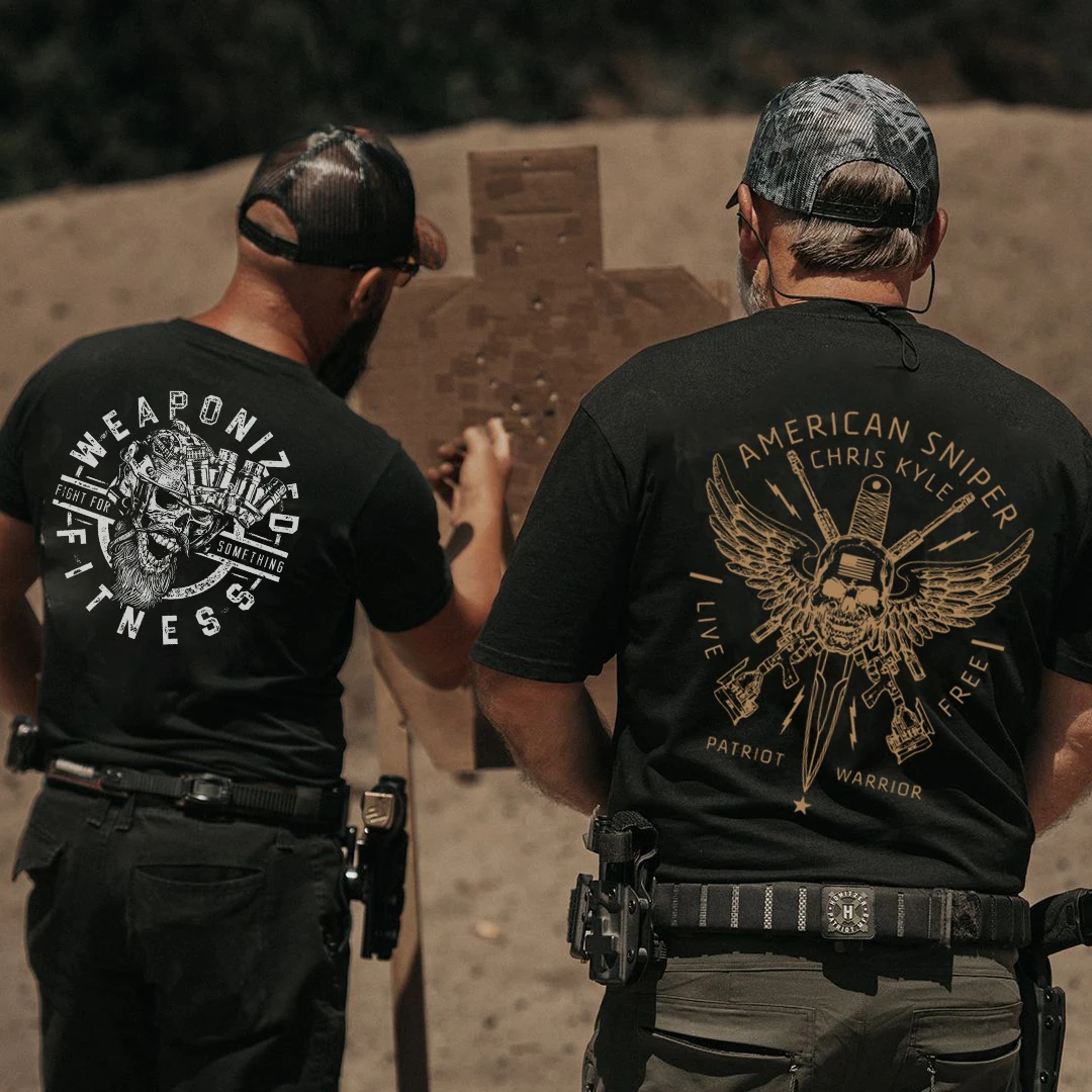 American Sniper Chris Kyle Patriot Warrior T-Shirt 100% Cotton O-Neck Short Sleeve Summer Casual Mens T-shirt Grunt Streetwear