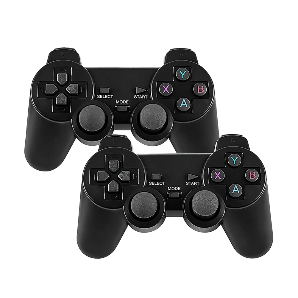 Manette de jeu 64 Go 2,4 G avec récepteur, manette sans fil, joystick 3D, mini console de jeu pour TV domestique, manette fonctionnant sur batterie pour PS1