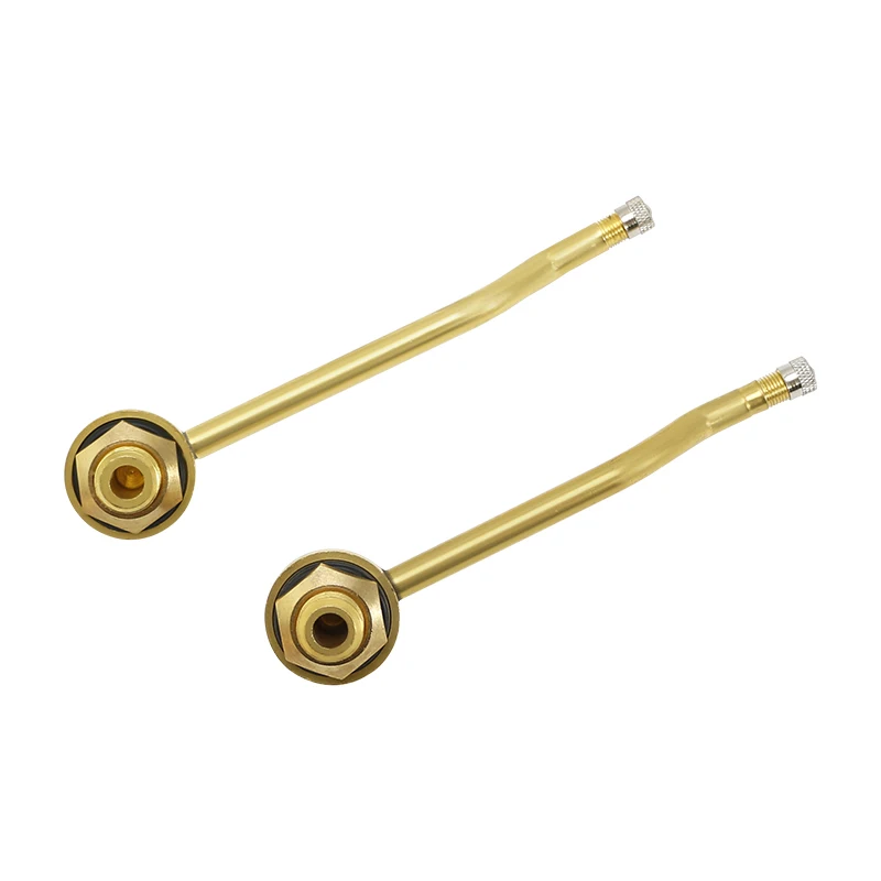 2pcs Clamp-in Metal Truck Tire Valve European Type Brass Tubeless Valve Stem Copper Tyre Nipple for Drop-centre Rim 15.7mm/.625”