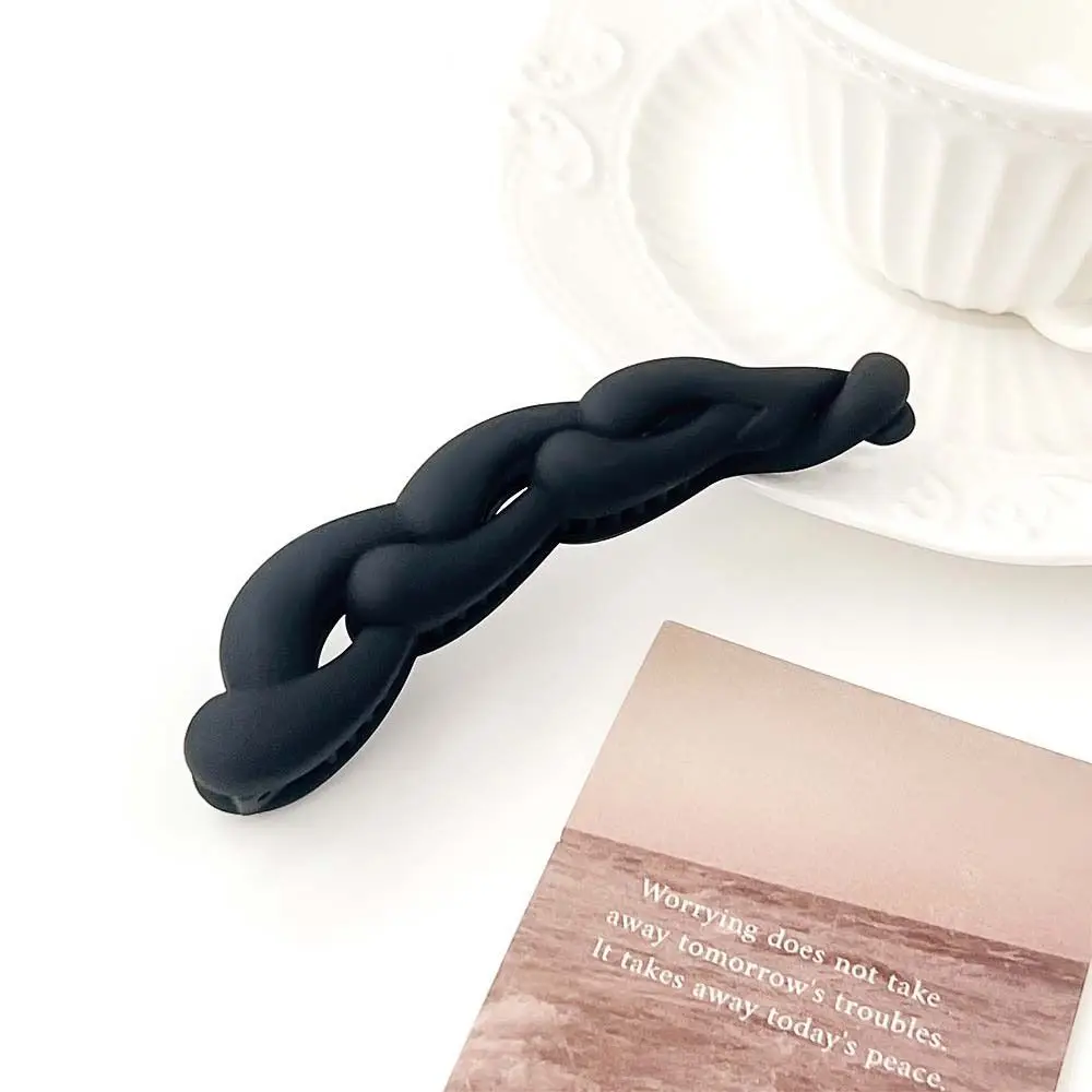 Retro Cross Plastic Banana Clip Frosted Korean Style Hair Twist Hair Pin Barrettes 10.5cm Matte Hair Clip Crab Daily