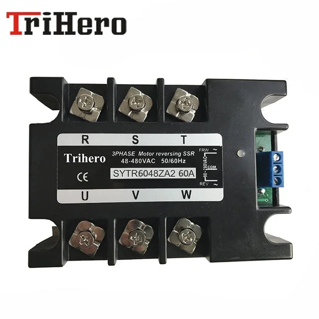 Trihero SYTR6048ZA2 60A Three Phase Motor Control Module SSR Solid State Relay Motor Reversing SSR AC Input