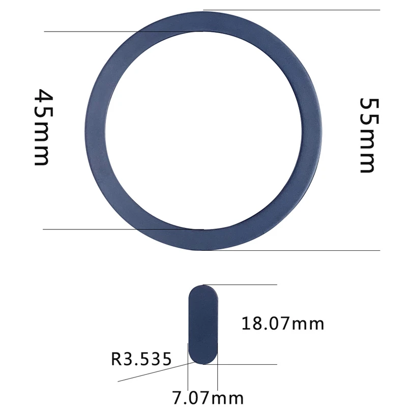 1/3/5PCS for Magsafe Magnetic Plate Ring Universal Metal Sticker Support Wireless Charger Metal Plate Sheet for Magnet Car Stand