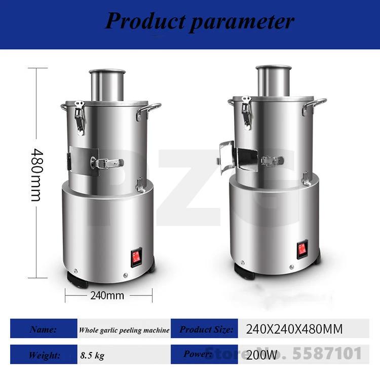 Pelapatate per aglio intero Pelapatate per aglio Pelapatate automatico Pelapatate commerciale per piccole famiglie Dispositivo magico per sbucciare l'aglio