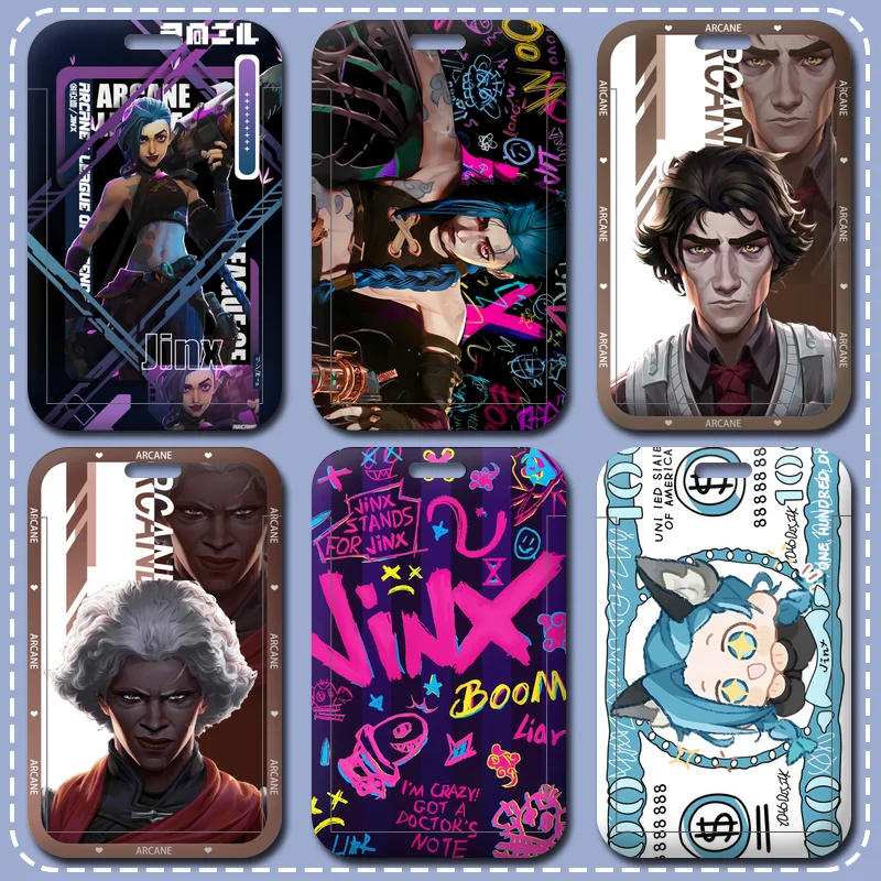 Arcane Jinx Fashion Card Cover Plastic Badge Holder Lanyard Business Card Holder ID Cards Holder Door Cards Case Small Gifts New