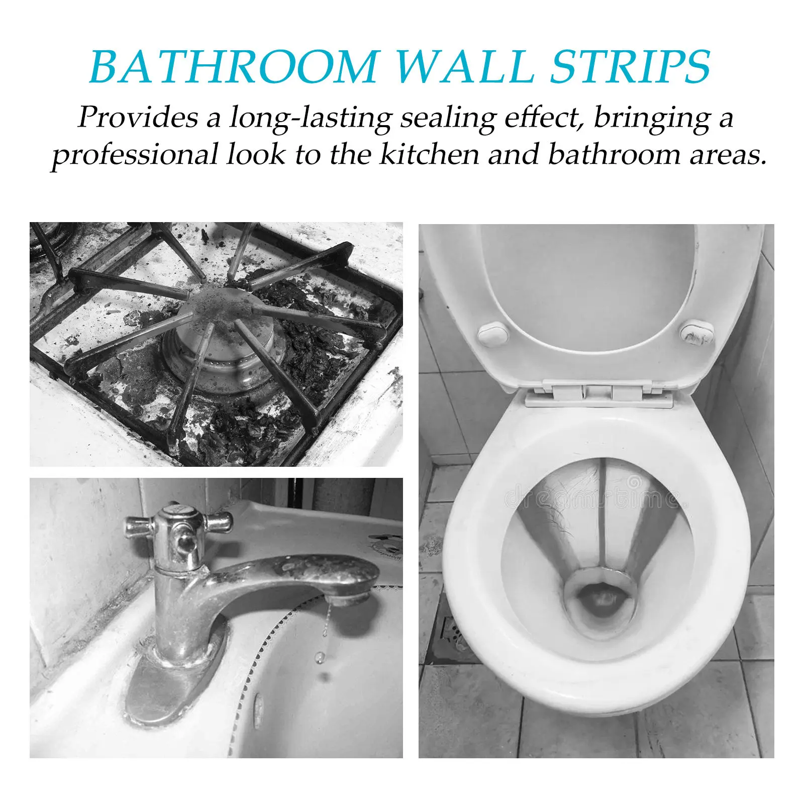 Corner Line Stick Tape Bathroom Caulk Strip Sealer Wall Kitchen Sticker Seam Bathtub Appliques Self-adhesive