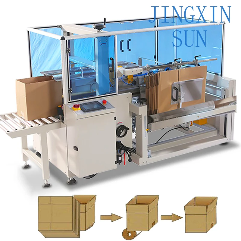 Former Auto Case Packer for Carton Box Sealing Packing Machine Case Erector Automatic Packaging Equipment for Ecommerce