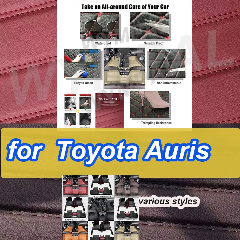 

Роскошные автомобильные коврики для Toyota Auris E180 2012 2013 2014 2015 2016 2017 2018, ковры, подушечки для ног, доступ