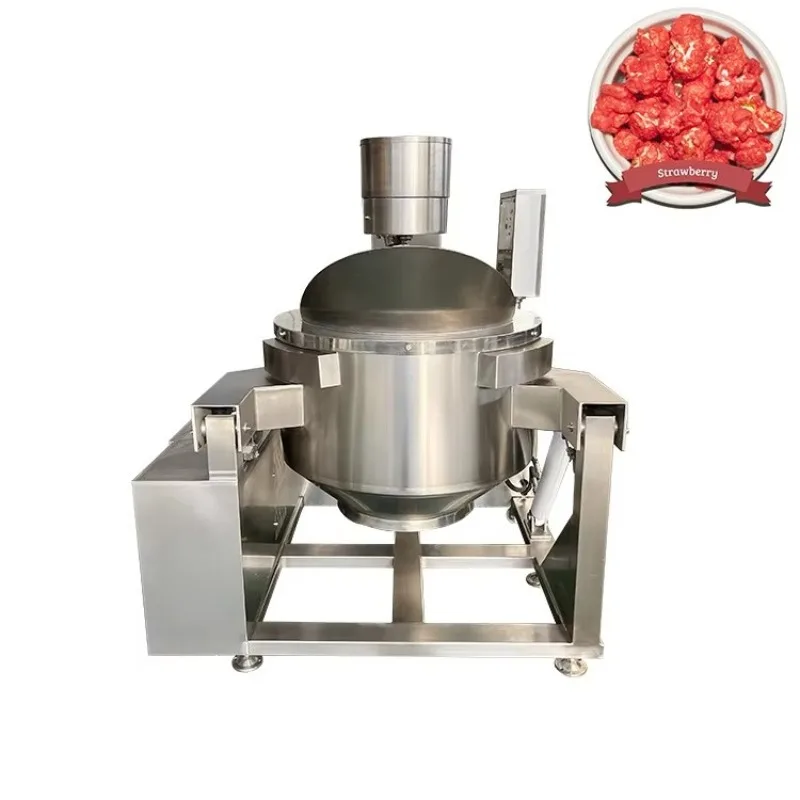 China Factory Stainless Steel Flavored Gas Heating Popcorn Making Machine Sweet Caramel Mushroom Butterfly Popcorn Kettle