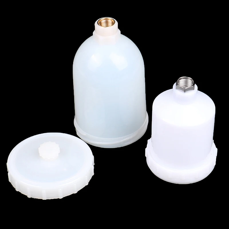 125/250/600ml Plastic Spray Paint Cup Sprayer Cup Air Gravity Feed Paint Spray Pot Thread Connector For Spray Gun Parts