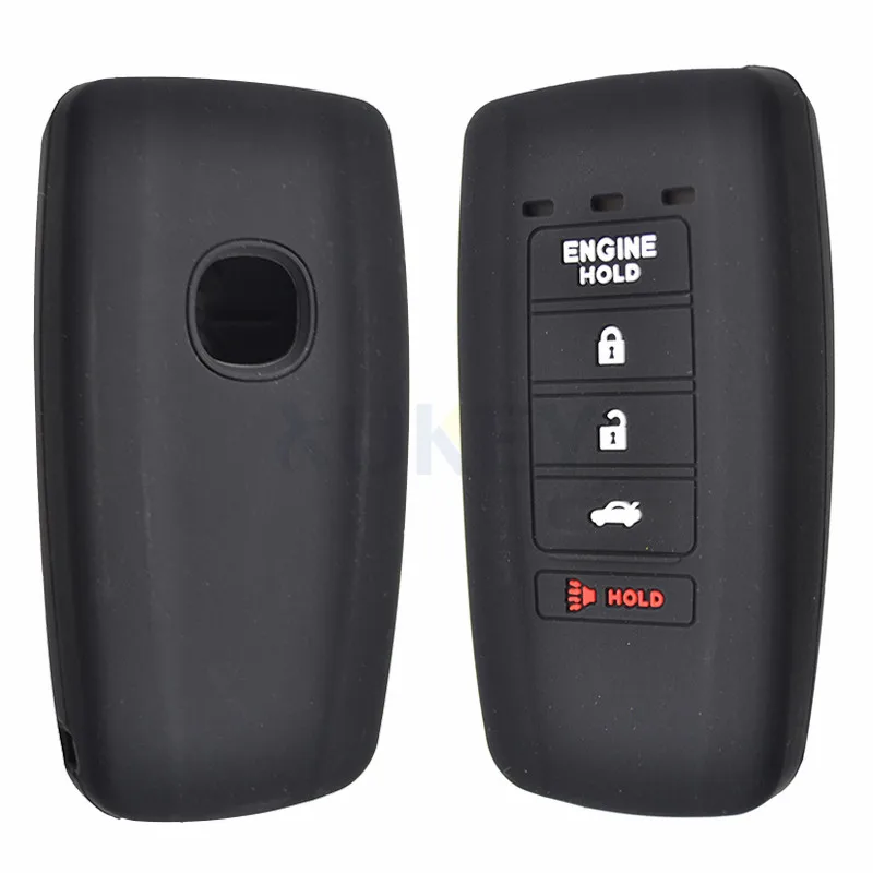 For Acura MDX ADV RDX RLX ILX TLX Silicone Remote Key Case Fob Shell Cover Skin Holder 5 Button