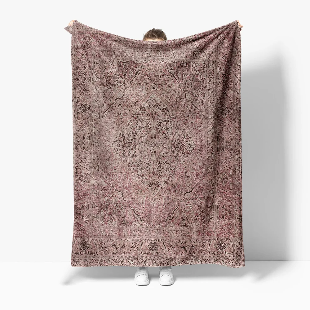 Vintage Ethnic Embroidered Throw Blanket Bed Sofa Decorative Afghan Kilim Rug Cushion Cover Shag Blanket