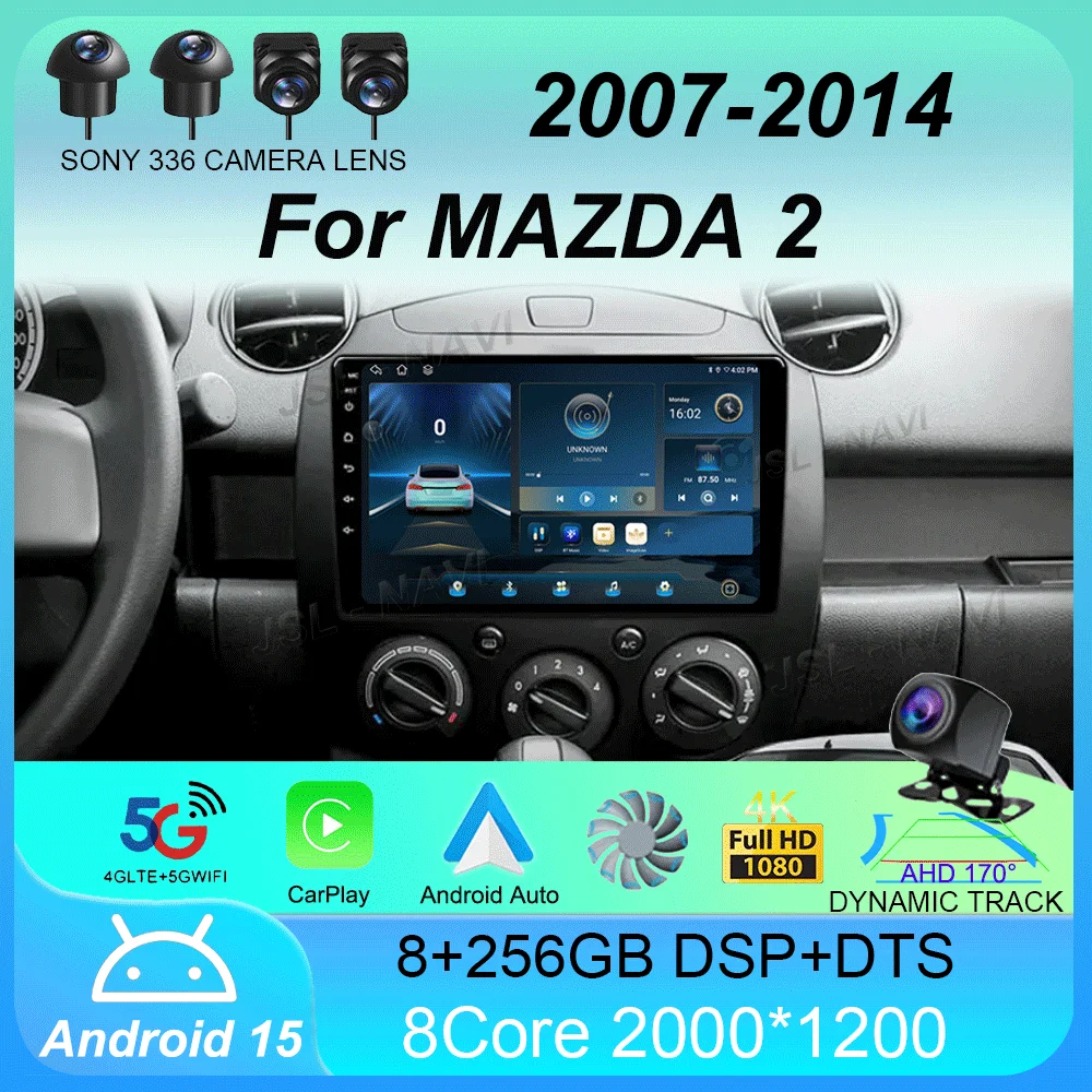 

Car Radio Android 15 For MAZDA 2 Mazda2 2007 2008 2009 2010 2011 2012 2013 2014 Navigation Multimedia Player GPS WiFi+4G Video
