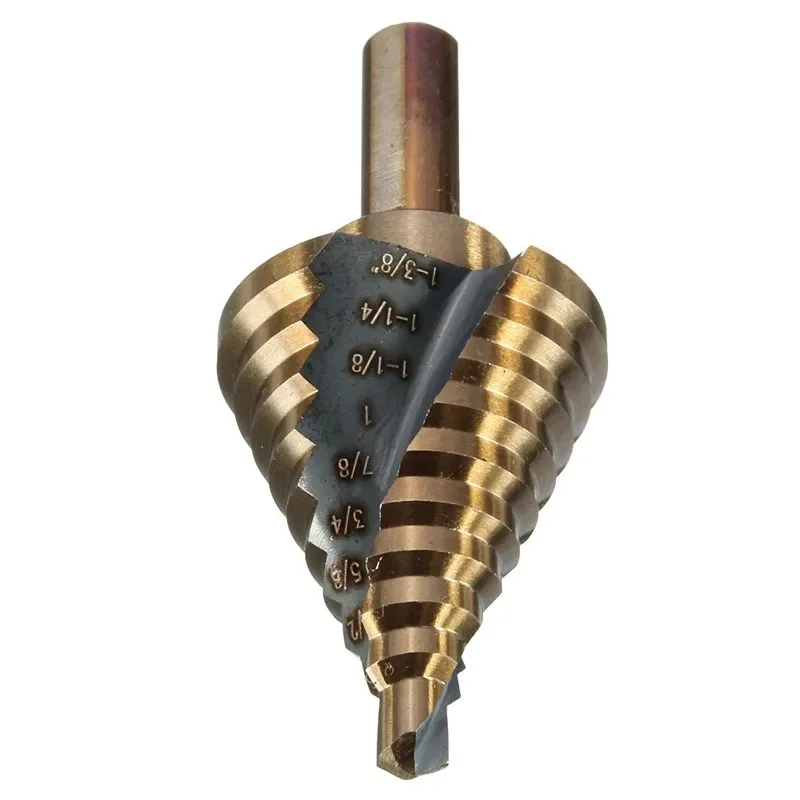 Imagem -05 - Cobalt M42 Passo Bit Grupo Flauta Espiral Ferramentas para Carpintaria Drillpro Broca Adaptador a a 8