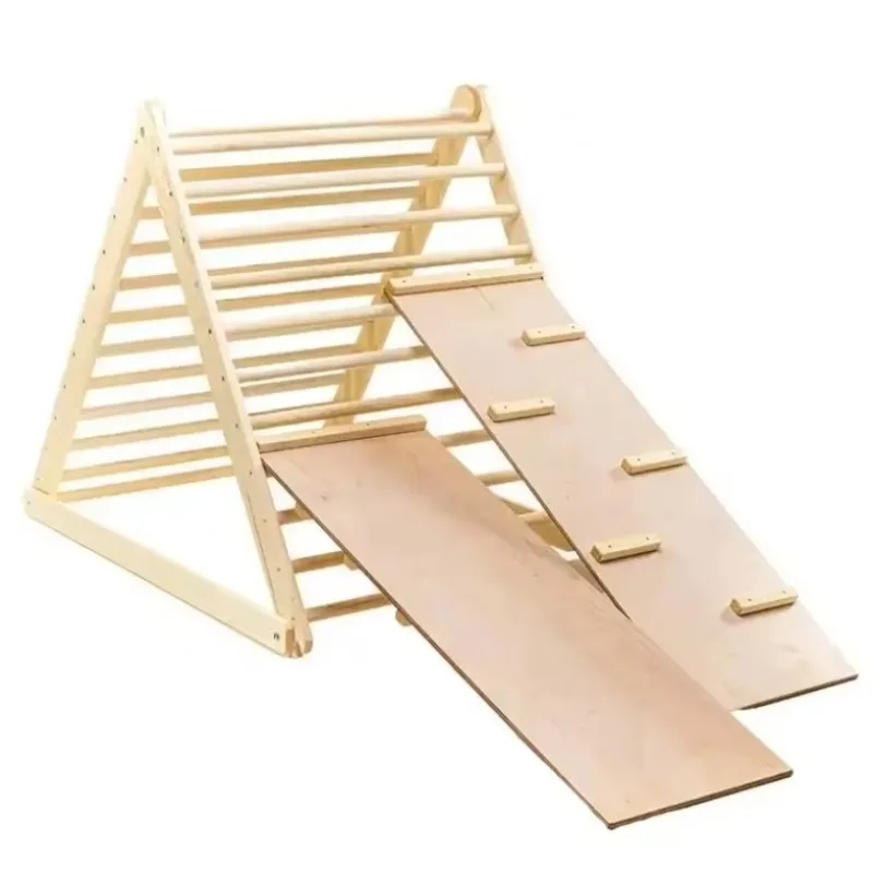 Playground Climber Triangular Wooden Mountaineering Rack
