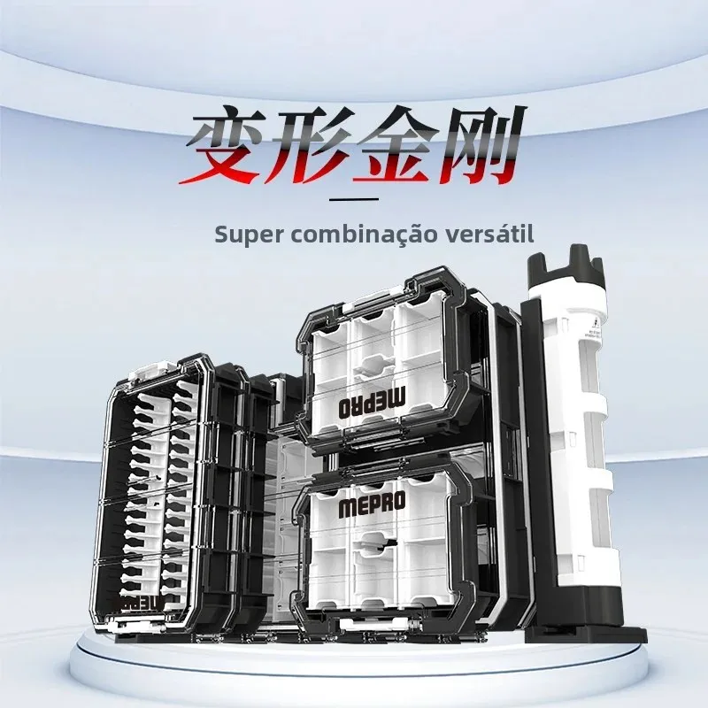 多機能防水釣り用ルアー収納ボックス変形可能なトランスフォーマープライヤーアクセサリーオーガナイザー透明デザイン