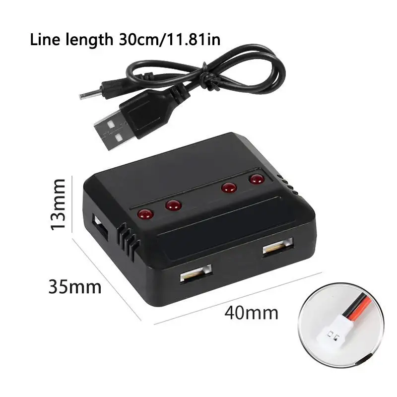 3.7V Lipo 4 In 1 USB Charger For E010 H31 X4 Syma X5SW X5C X5HW RC Boat Car Drone Helicopter Parts Accessories