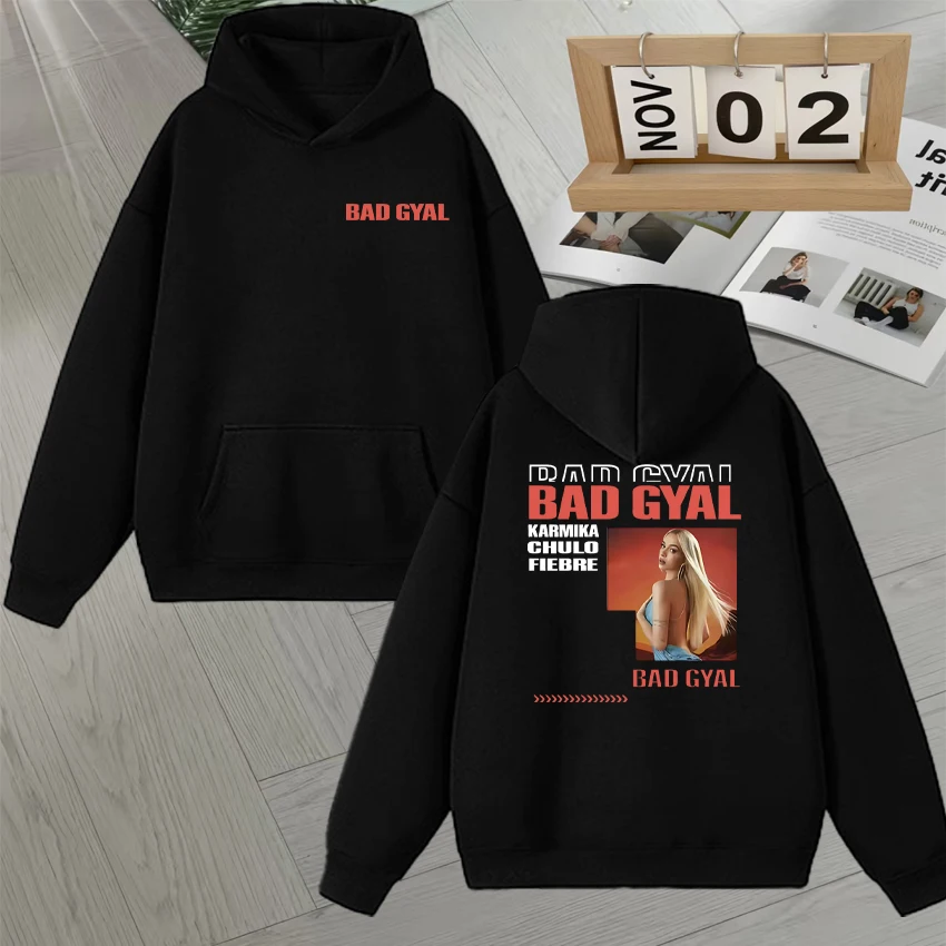 

Fashion Singer Bad Gyal La Joia Album Tour Merch Sweatshirt Men Women Harajuku Autumn Winter Hoodie Fleece Unisex Loose Pullover