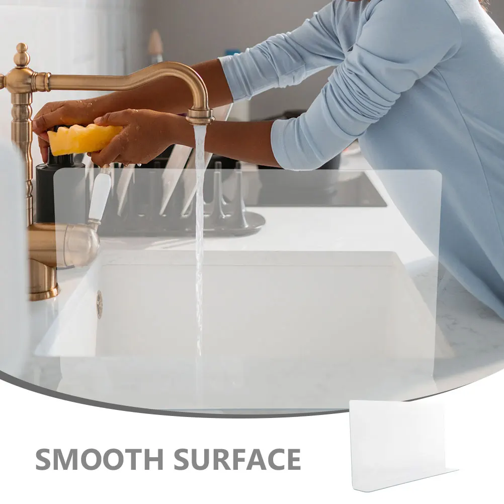 

2 Pcs Anti Splash Baffle Bathtub Guard Translucent Pvc Bathroom Splashing Shower Water Kitchen Toilet Easy Clean Long Use Oil