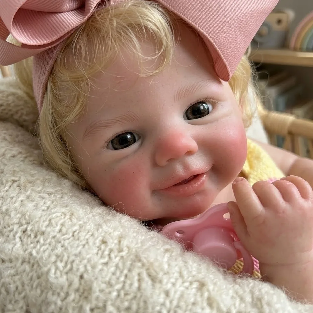13 Inch Vivienne Solid Silicone Reborn Baby Doll Handmade Lifelike Soft Touch Newborn Bebe Doll Ideal Birthday Gift Toy
