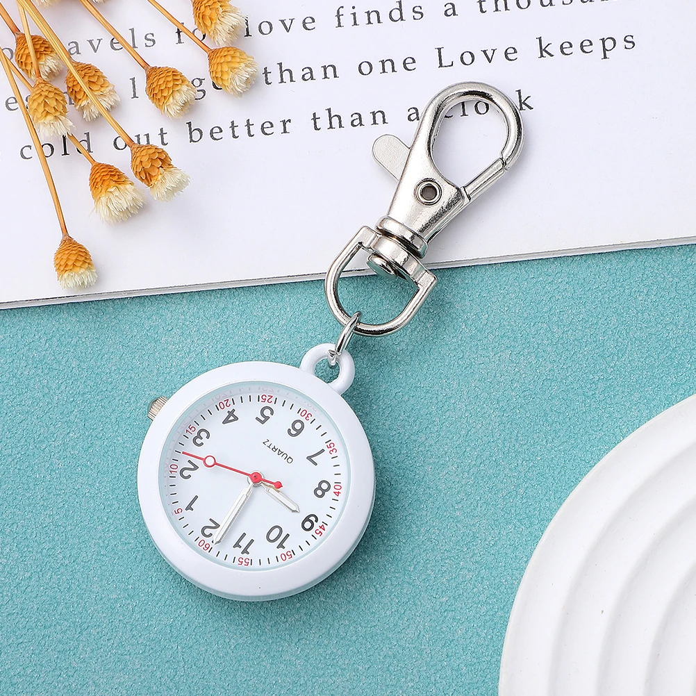 

2pcs Classic Nurse Pendant Watch Medical Pocket Watch For Nurses Lightweight Portable Quartz Keychain Large Display Time