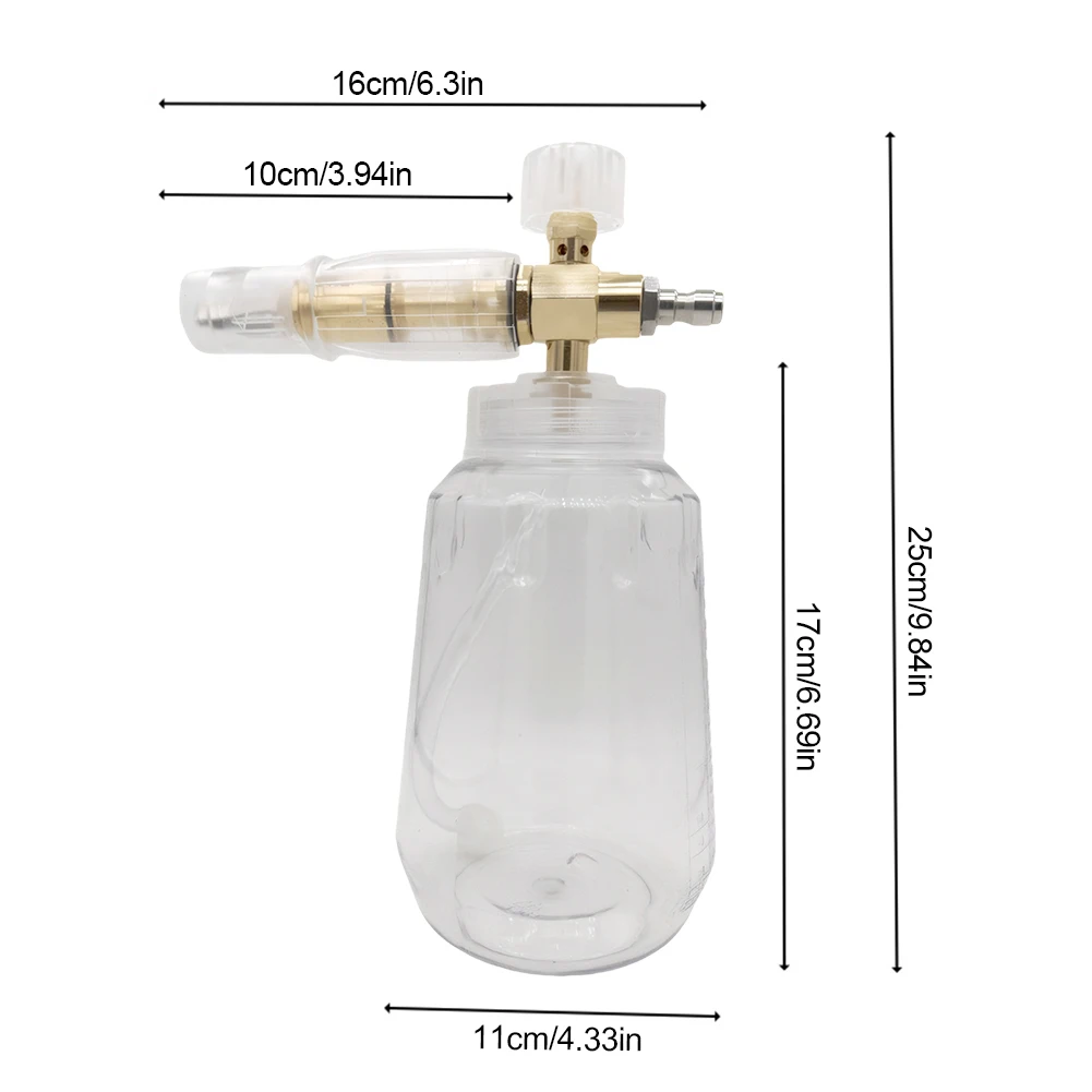 بخاخ رغوة السيارة مع ملحقات غسالة الضغط ذات الموصل السريع، مسدس رغوة الرش المحمول المحمول لغسيل السيارات وتنظيفها #5