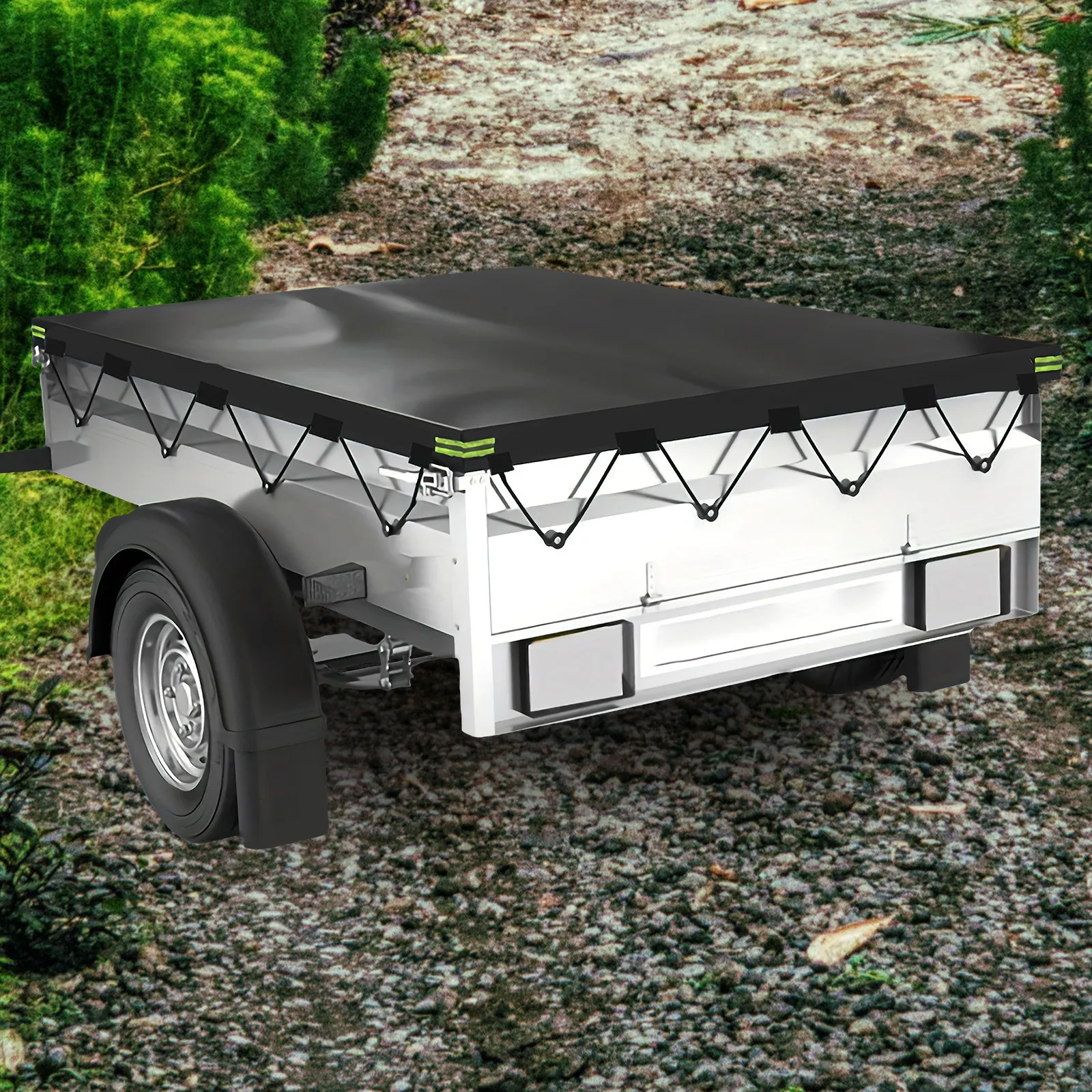 

Waterproof Oxford Fabric Heavy Duty Truck Bed Cover Pickup Outdoor Windproof Sun Rain Protector Trailer Cover Carriage Protector