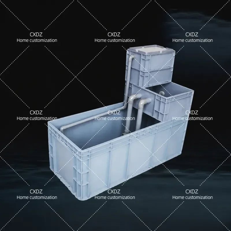SS Large Turtle Tank Breeding Box with Filter Swamp Ecological Habitat for Turtles and Fish Aquarium