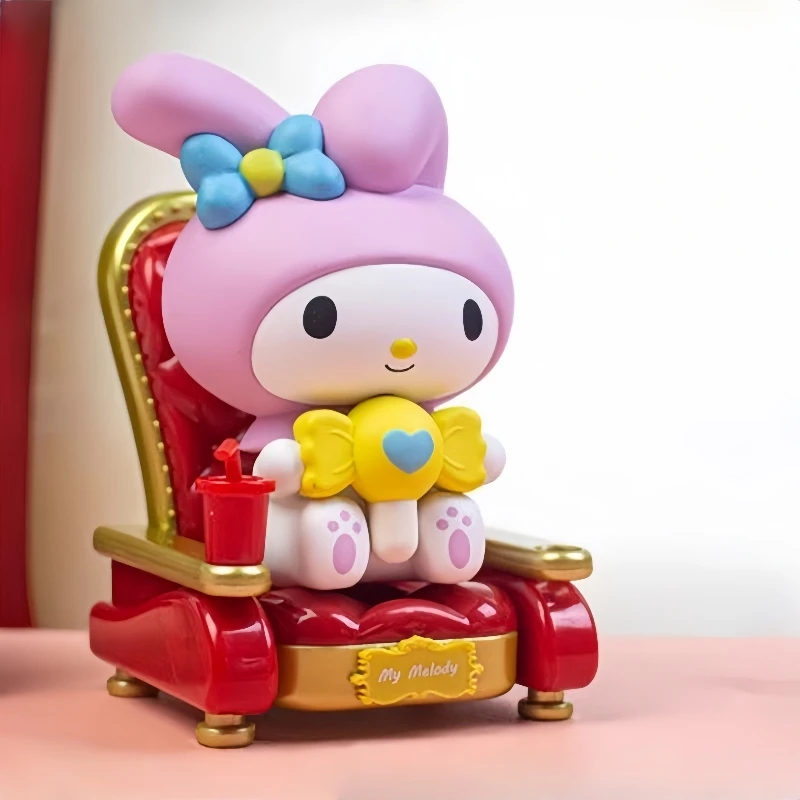 Echte Sanrio Family Theater Series Blind Box Kuromi Melody Anime Figuren Decoratie Cadeaus voor verjaardag Halloween Kerstmis
