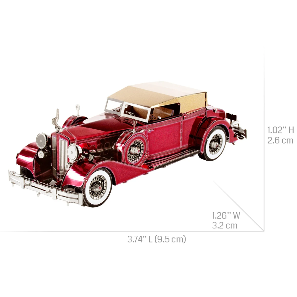 1934 Packard Twelve Convertible 3D Metal Puzzle Model Kits DIY Laser Cut Puzzles Jigsaw Toy For Children