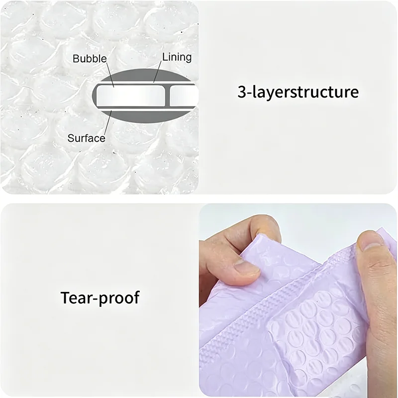 100Pcs Black Bubble Mailers Self Seal Poly Padded Envelopes Shipping Bags for Small Business Packaging - view 4