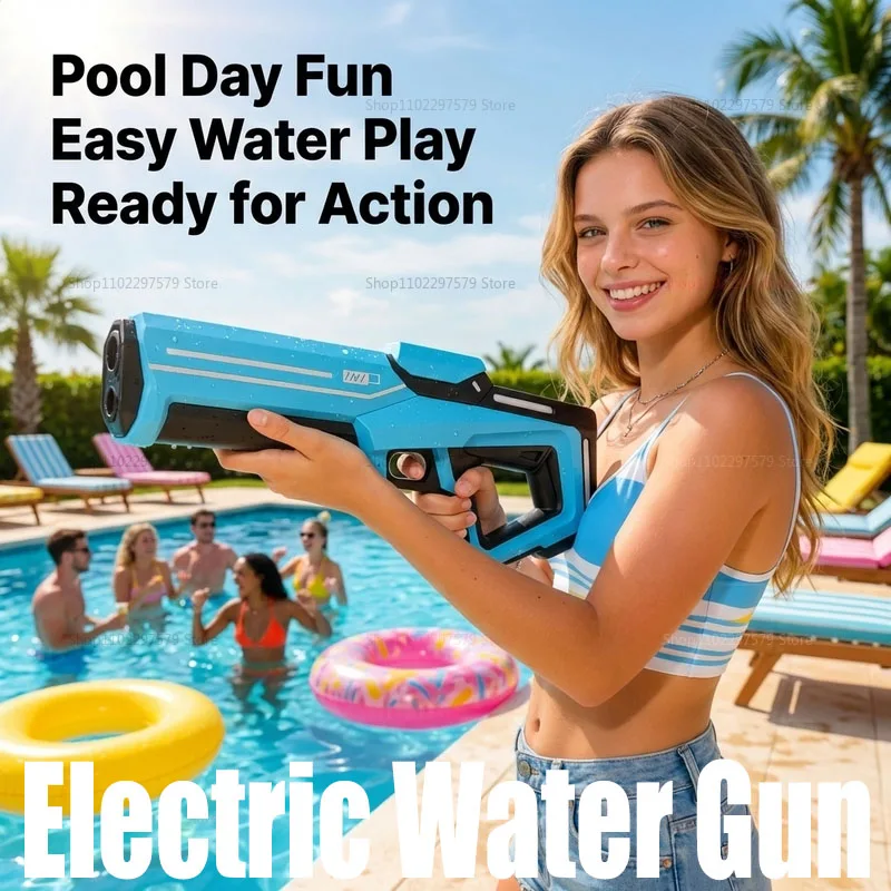 

Electric Water Gun for Adults Powerful Automatic Water Blaster Outdoor Beach Summer Toys Kids Gift Children Teens Toddler Play