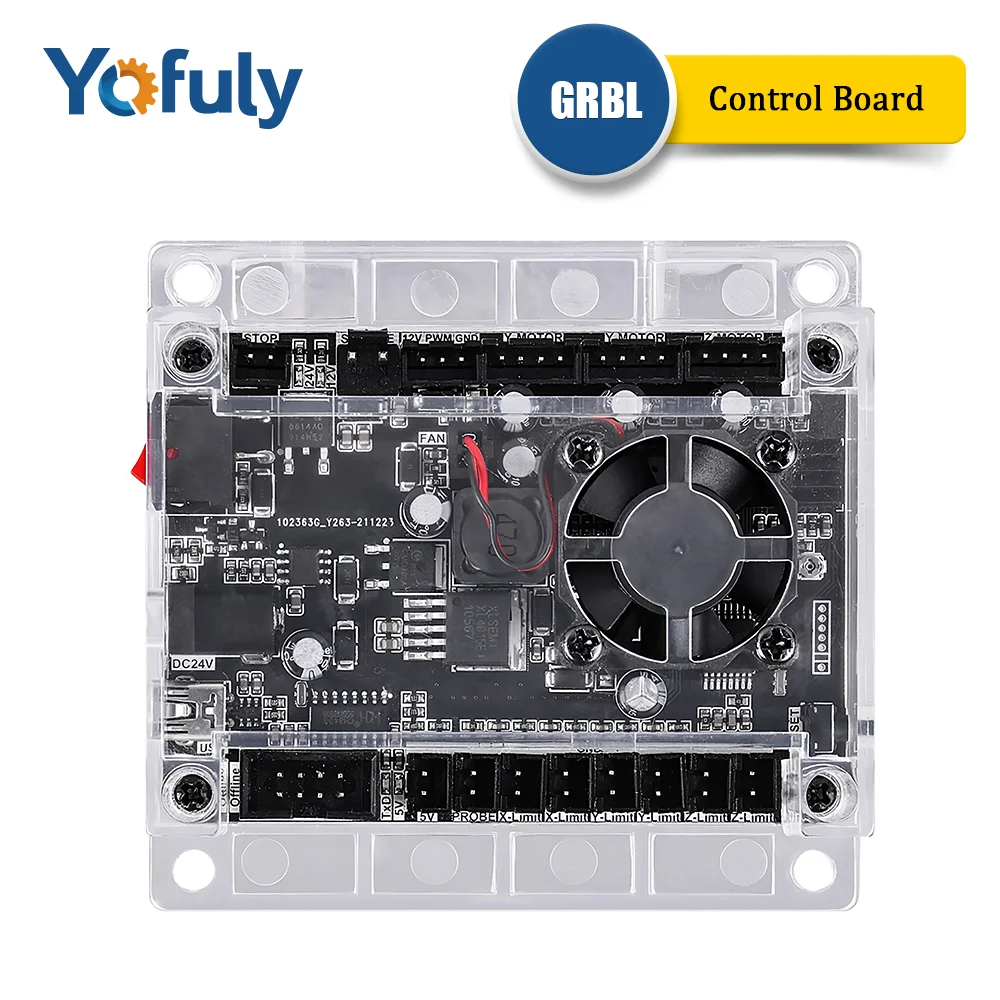 Yofuly CNC Engraving Machine Control Board GRBL 1.1 USB Port 3-Axis Integrated Driver with Offline Controller for CNC 3018 Pro