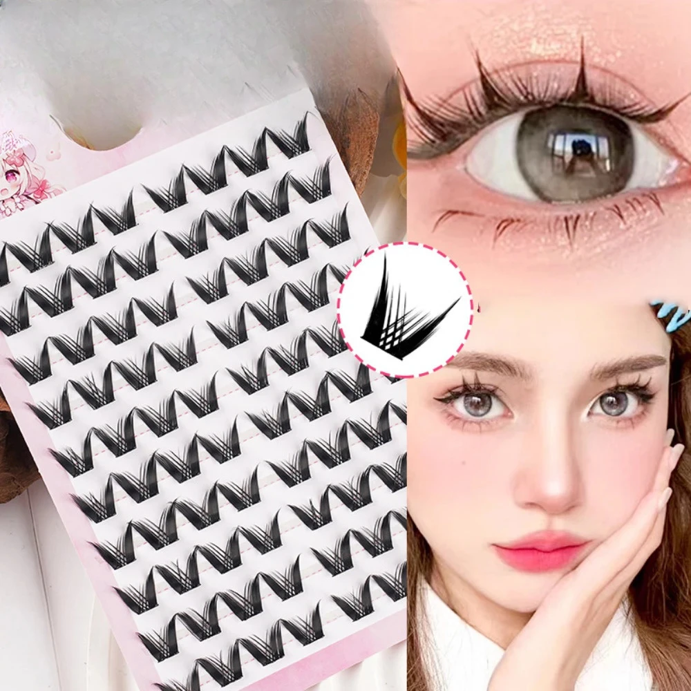 

New Fashion Sunflower Comic False Eyelashes Lazy Trilogy Self-adhesive Natural Fairy Fake Eyelash Rich Daughter Lashes